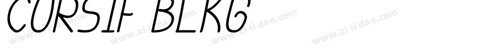Cursif-BLKG字体转换