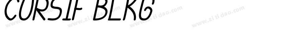 Cursif-BLKG字体转换
