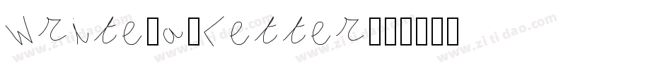 Write-a-Letter字体转换
