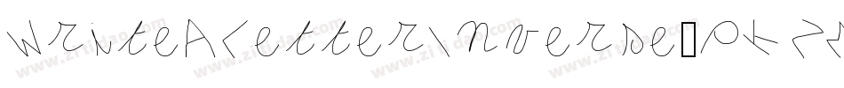 WriteALetterInverse-PKZMd字体转换