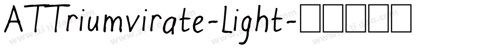ATTriumvirate-Light字体转换