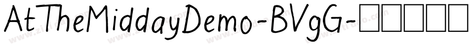 AtTheMiddayDemo-BV9G字体转换
