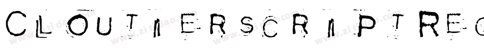 CloutierscriptRegular-vKXL字体转换