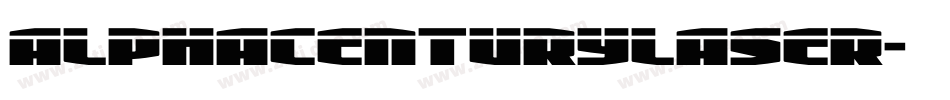 alphacenturylaser字体转换