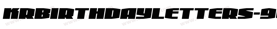 KrBirthdayLetters-9o4j字体转换