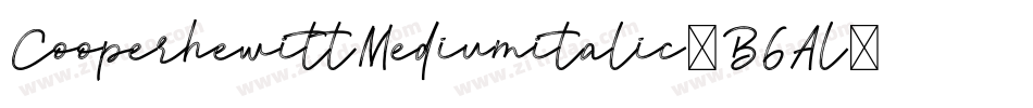 CooperhewittMediumitalic-B6Al字体转换