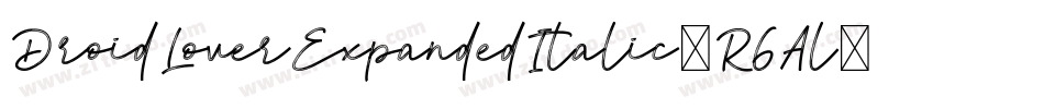 DroidLoverExpandedItalic-R6Al字体转换