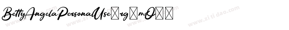BettyAngelaPersonalUse-rg8mO字体转换