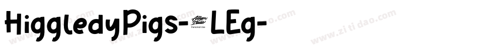 HiggledyPigs-1LEg字体转换