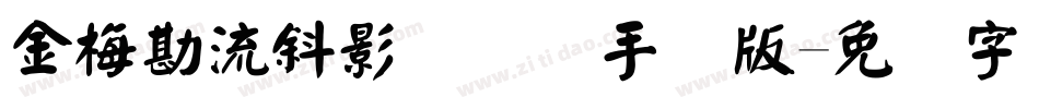金梅勘流斜影国际码手机版字体转换