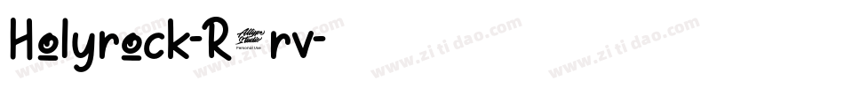 Holyrock-R4rv字体转换