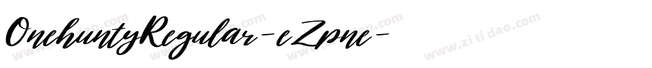OnehuntyRegular-eZpne字体转换