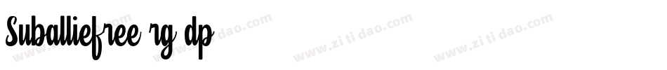 Suballiefree-rg8dp字体转换