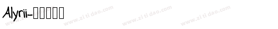 Alyrii字体转换