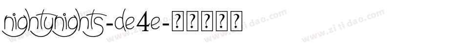 NightyNights-DE4E字体转换