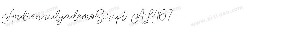 AndiennidyademoScript-AL467字体转换
