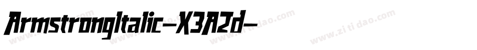 ArmstrongItalic-X3A2d字体转换