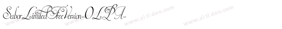 SaborLimitedFreeVersion-OLPA字体转换