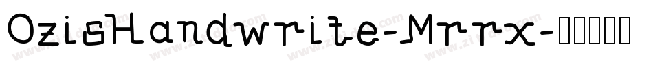 OzisHandwrite-Mrrx字体转换