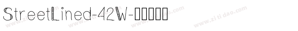 StreetLined-42W字体转换