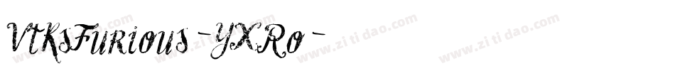 VtksFurious-YXRo字体转换