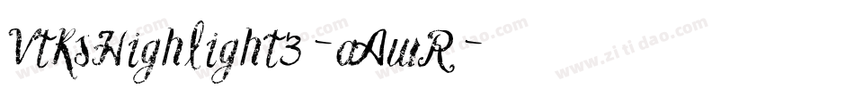 VtksHighlight3-aAwR字体转换