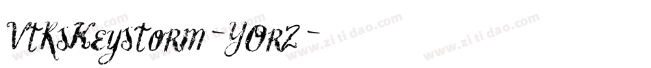 VtksKeystorm-YOr2字体转换