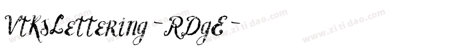 VtksLettering-RDgE字体转换