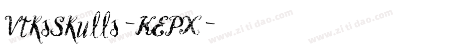VtksSkulls-KEPX字体转换