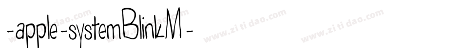 -apple-systemBlinkM字体转换