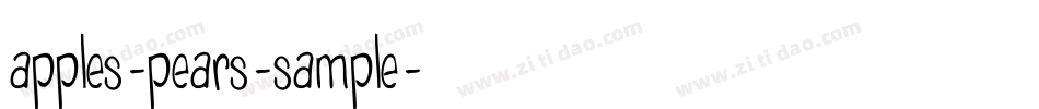 apples-pears-sample字体转换