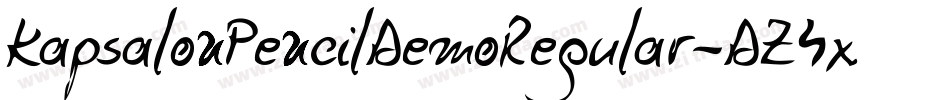 KapsalonPencilDemoRegular-DZ4x字体转换