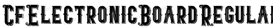 CfElectronicBoardRegular-a8MR字体转换
