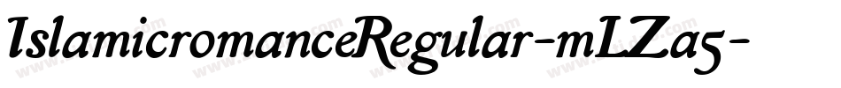 IslamicromanceRegular-mLZa5字体转换