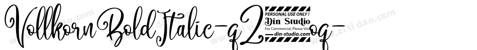VollkornBoldItalic-qZ3oq字体转换