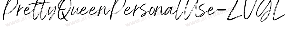 PrettyQueenPersonalUse-ZVGLB字体转换