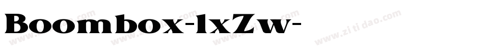 Boombox-lxZw字体转换