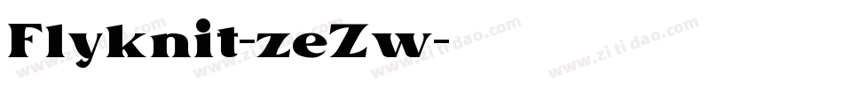 Flyknit-zeZw字体转换