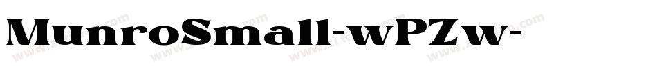 MunroSmall-wPZw字体转换