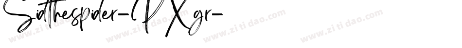 Sidthespider-PXgr字体转换