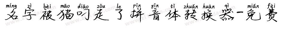 名字被猫叼走了拼音体转换器字体转换