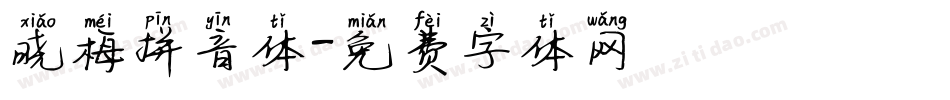 晓梅拼音体字体转换