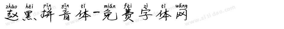 赵黑拼音体字体转换