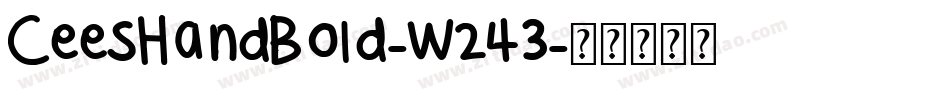 CeesHandBold-w243字体转换