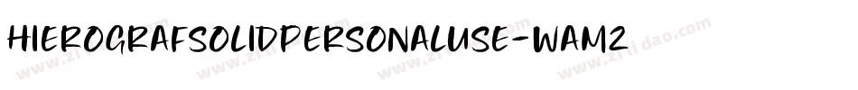 HierografSolidPersonalUse-wAM2字体转换