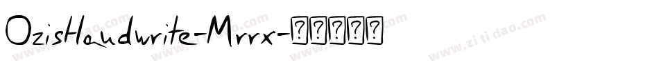OzisHandwrite-Mrrx字体转换