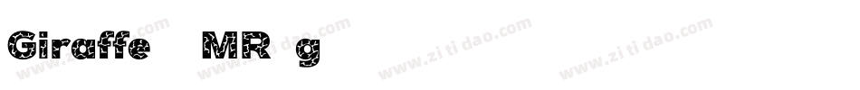 Giraffe-8MR2g字体转换