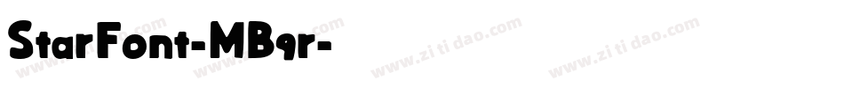 StarFont-MB9r字体转换