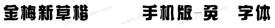 金梅新草楷国际码手机版字体转换