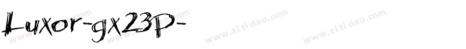 Luxor-gx23P字体转换